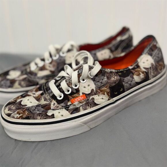 Vans x ASPCA Cat Print Authentic Sneakers Women’s 8 Men’s 6.5 Collab Skater Y2K - Picture 1 of 11